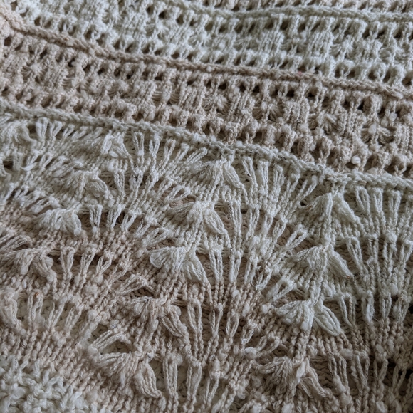 🍦🩷 Anthropologie Pilcro Cotton Blend Palmer Open-Stitch Knit Pullover, S - Picture 8 of 11